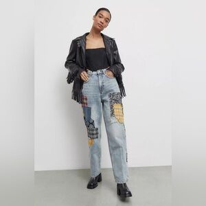 ✨ BDG x Urban Renewal Remade Patchwork High-Rise‎ Baggy Jeans Size 29